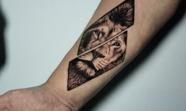 tatuaje-leon-geometrico elegir-diseño-tatuaje