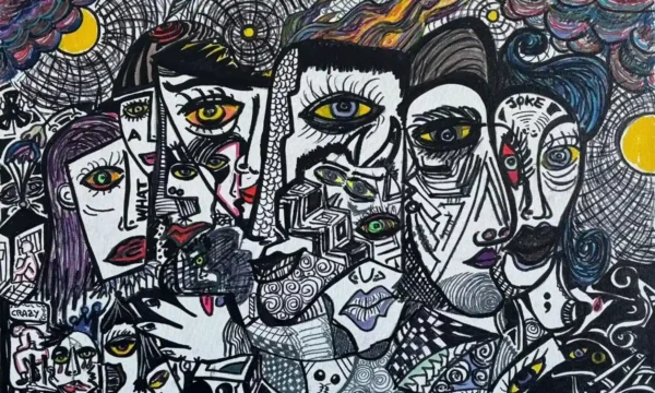 es-broma-art-brut Pintura Art Brut crítica social - Artista Igni